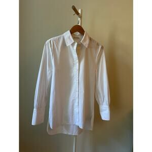 By Malene Birger White Cotton Poplin Shirt, Size 0